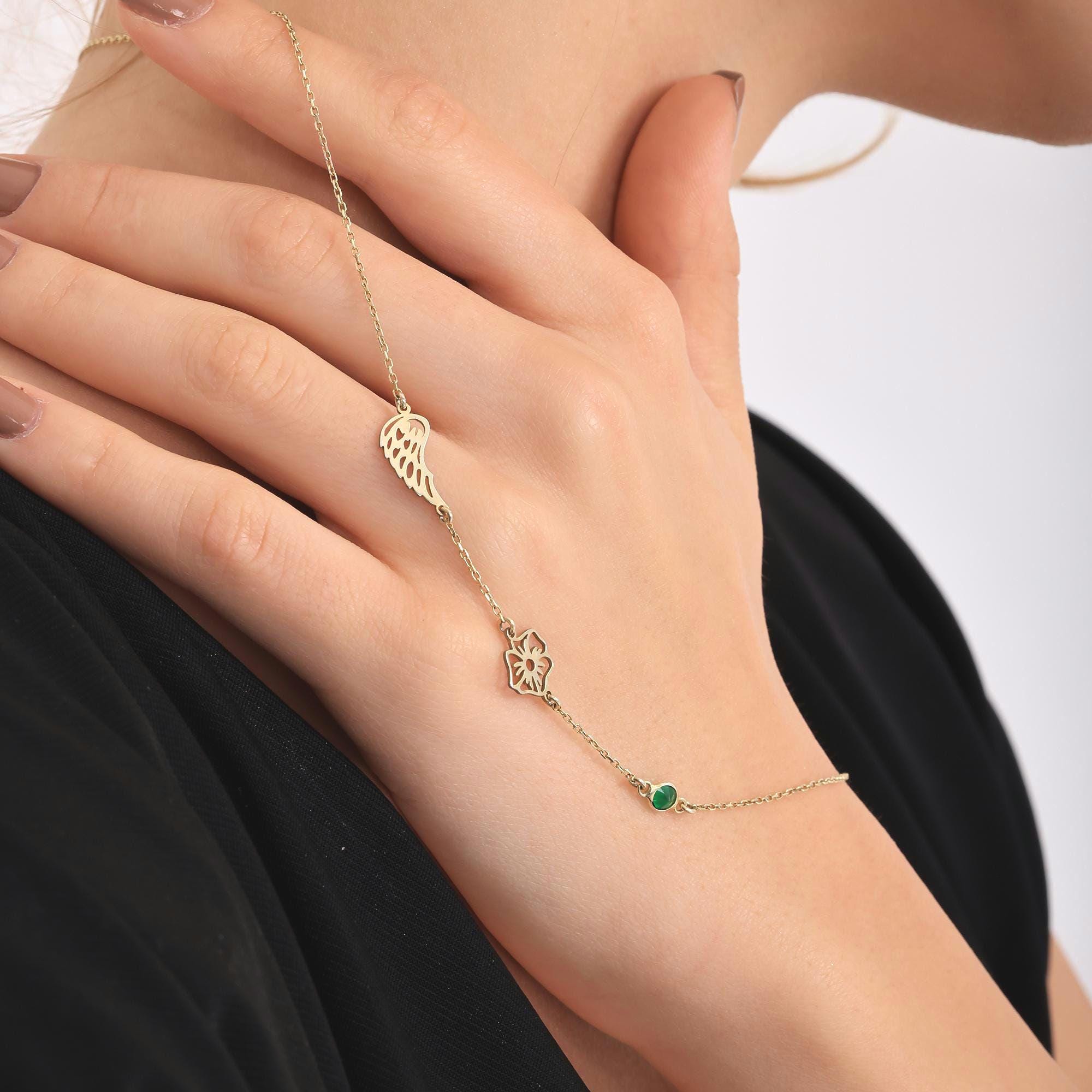 Sterling Silver Angel Wing Necklace – Birthstone & Flower Charm